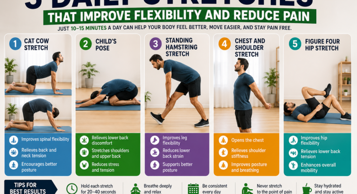 5 Daily Stretches That Improve Flexibility and Reduce Pain